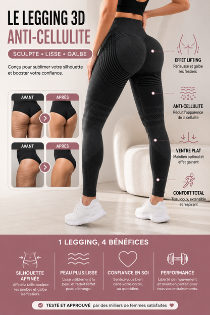 Legging Sculptant 3D™ | Technologie Drainante